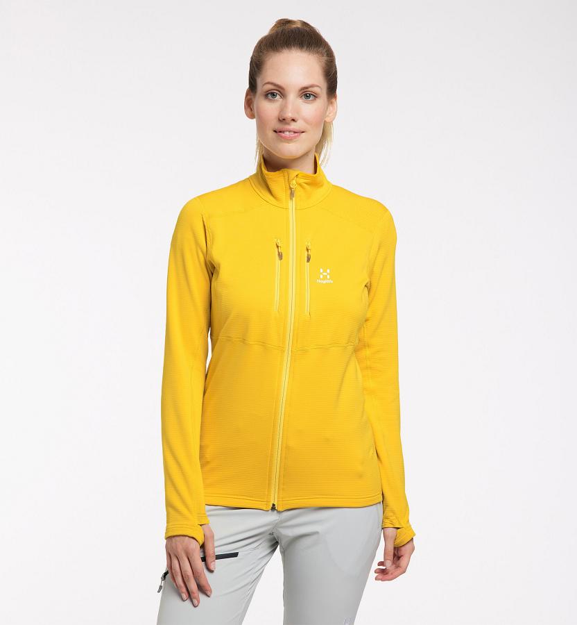 Haglöfs Womens Roc Sheer Mid Layer Yellow New Zealand 20573KLGD